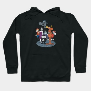 Weathered Bullwinkle and Friends Vintage Style Hoodie